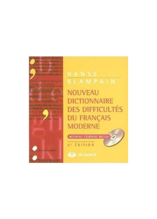 Nouveau Dictionnaire des difficultes du Francais