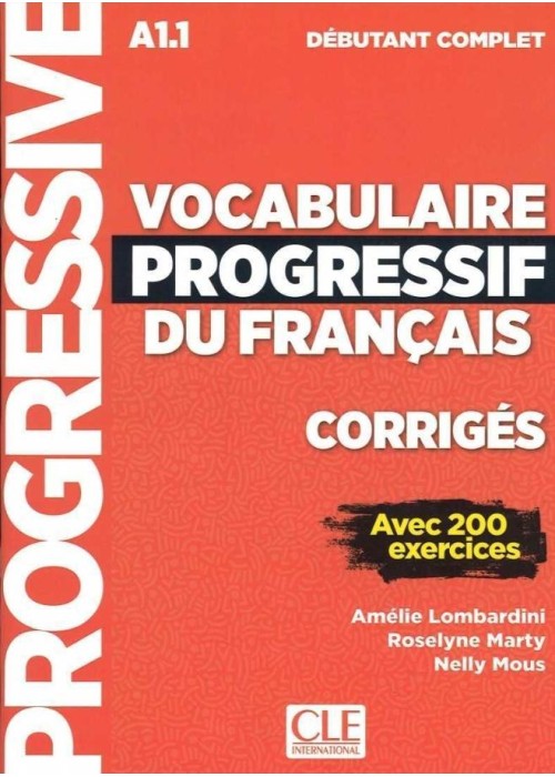 Vocabulaire progressif A1 klucz odpowiedzi