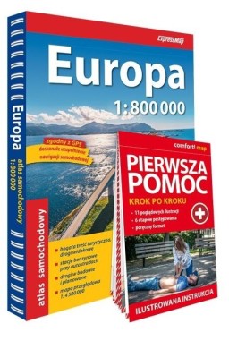 Europa Atlas Samochodowy+pierwsza pomoc 1:800 000