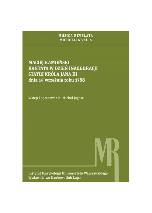 Kantata w dzień inauguracji statui króla Jana III