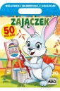 Wielkanocna kolorowanka z naklejkami. Zajączek