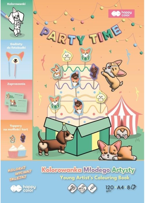 Kolorowanka Corgi Team A4 HAPPY COLOR