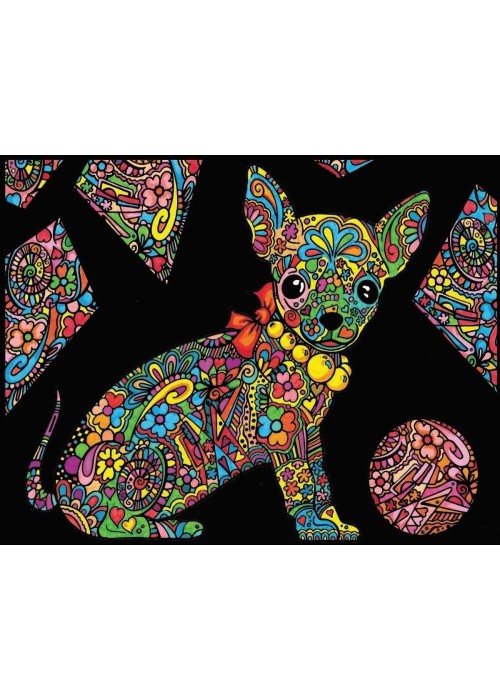 Kolorowanka welurowa Chihuahua 47x35cm