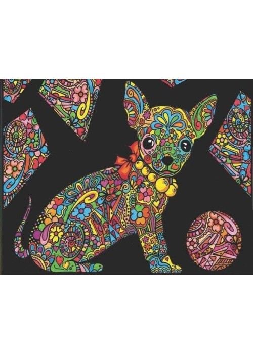 Kolorowanka welwetowa A4 Chihuahua!