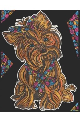 Kolorowanka welwetowa A4 Yorkshire Terrier