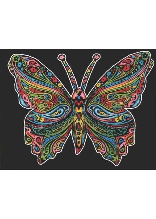 Kolorowanka welwetowa A4 Motyl