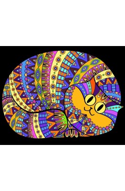 Kolorowanka welwetowa A4 Kocur