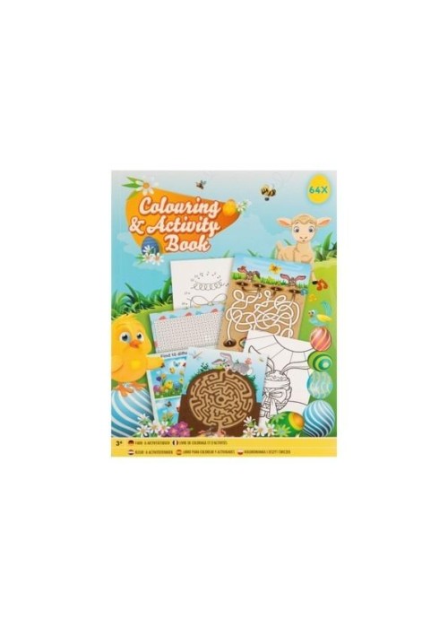 Wielkanocna książka do kolorowania i zadań A4