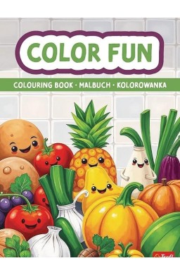 Książka aktywizująca Owoce i warzywa kolorowanka