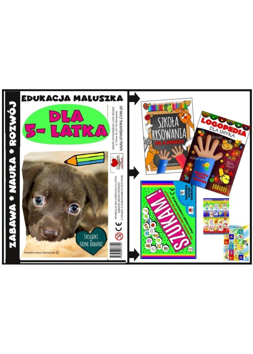 Edukacja maluszka - zestaw książek dla 5 latka