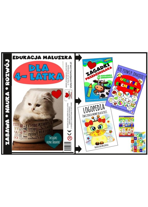 Edukacja maluszka - Zestaw książek dla 4 latka
