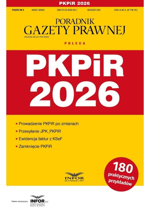 PKPiR 2026. Podatki 8/2025