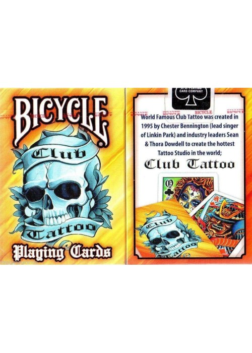 Karty do gry Bicycle Tattoo Club V2 Orange