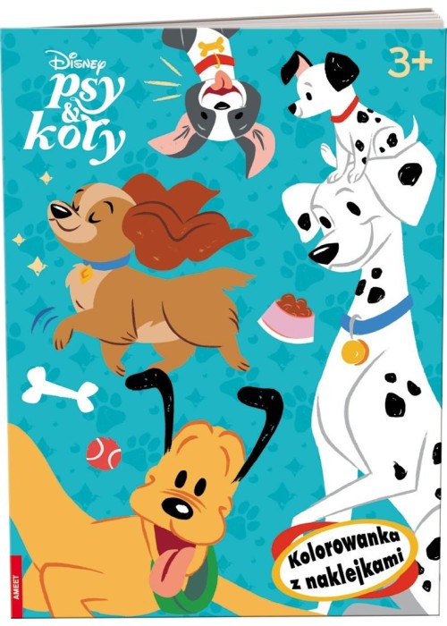 Disney Psy & Koty. Kolorowanka z naklejkami