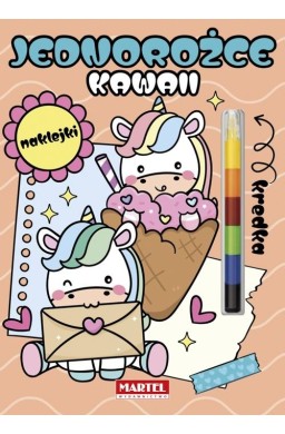 Modułowa kredka. Kawaii jednorożce z naklejkami