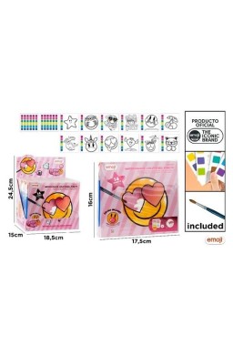 Kolorowanka Emoji farbki+pędzelek