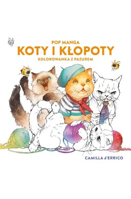 Pop manga. Koty i kłopoty. Kolorowanka z pazurem