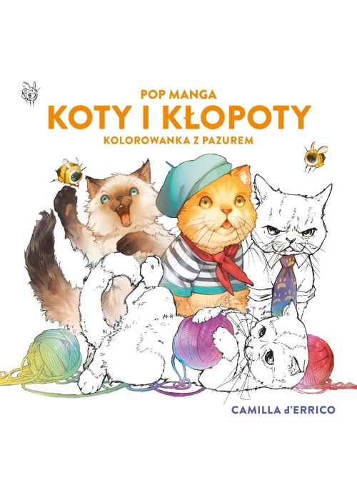 Pop manga. Koty i kłopoty. Kolorowanka z pazurem