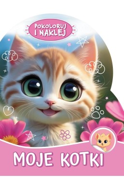 Pokoloruj i naklej. Moje kotki