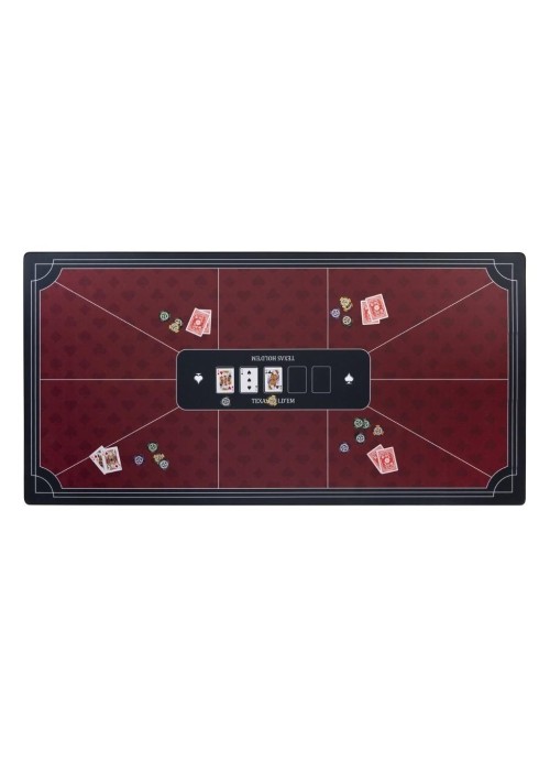 Mata do pokera czerwona (180x90cm)