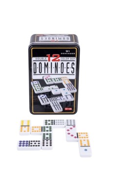 Domino Double 12 w metalowym pudełku