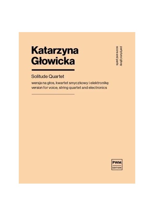 Solitude Quartet nuty na głos, kwartet smyczkowy..