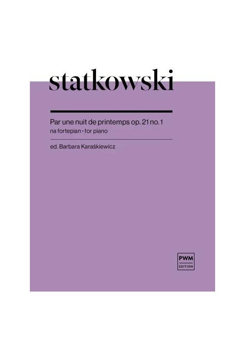 Par une nuit de printemps op.21 nuty na fortepian