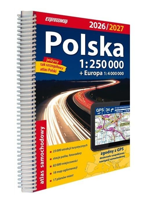 Atlas samochodowy Polska 1:250 000 w.2026/2027