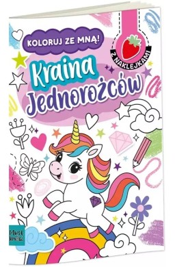 Kolorowanka a4 koloruj ze mną - kraina jednorożców