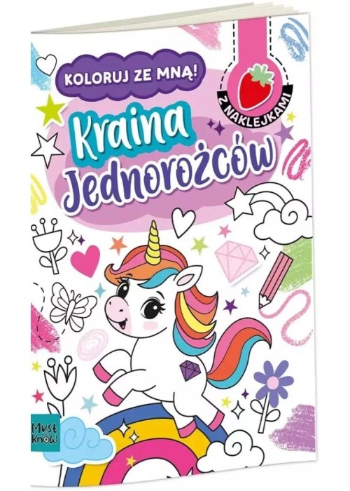 Kolorowanka a4 koloruj ze mną - kraina jednorożców