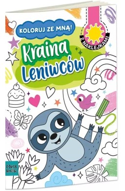 Kolorowanka a4 koloruj ze mną - kraina leniwców