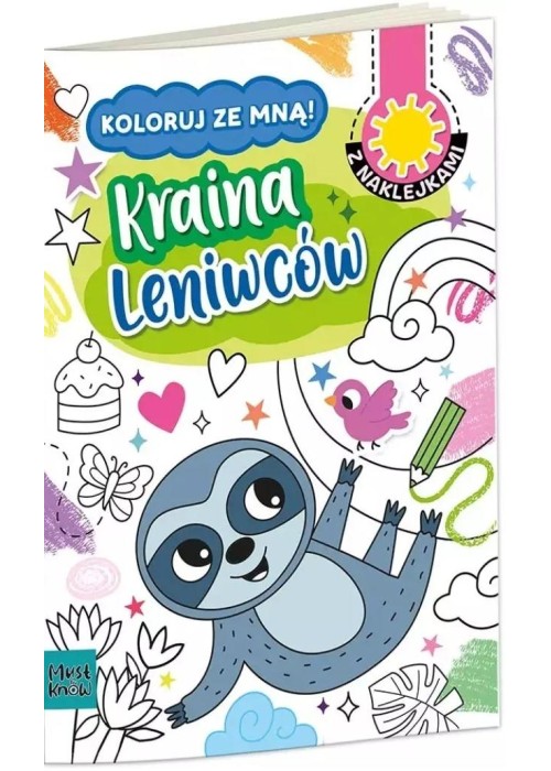 Kolorowanka a4 koloruj ze mną - kraina leniwców