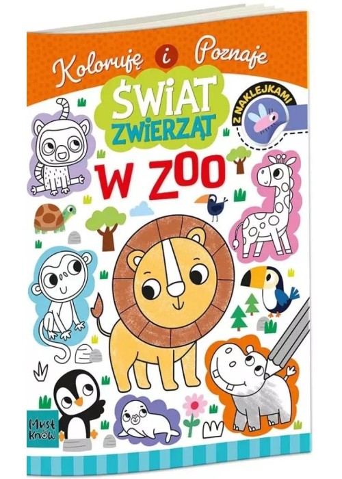 Kolorowanka a4 świat zwierząt - w zoo