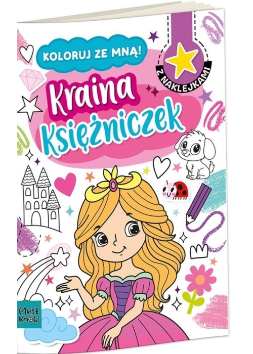 Kolorowanka a4 koloruj ze mną - kraina księżniczek