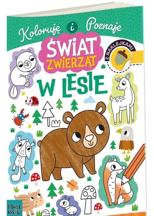 Kolorowanka a4 świat zwierząt - w lesie