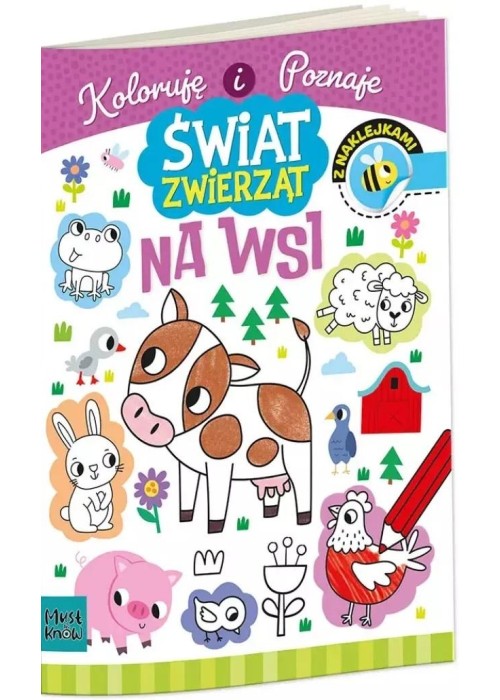 Kolorowanka a4 świat zwierząt - na wsi
