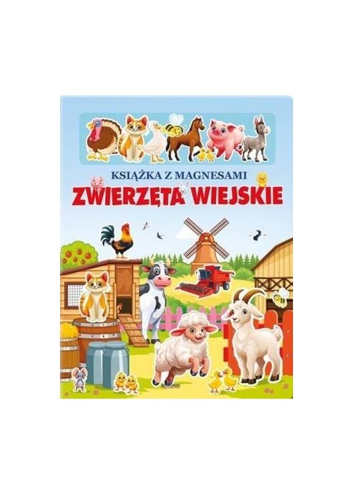 Zwierzęta wiejskie Książka z magnesami