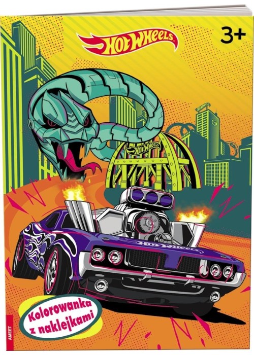 Mattel Hot Wheels. Kolorowanka z naklejkami