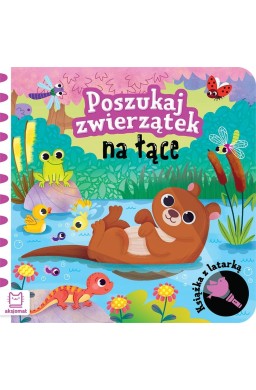 Poszukaj zwierzątek na łące. Książka z latarką