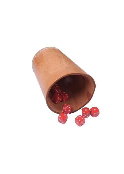 Skórzany kubek do kości