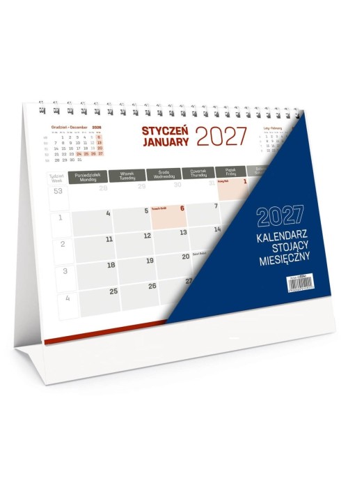 Kalendarz stojący miesięczny