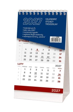Kalendarz stojący trójdzielny