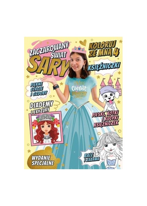 Zaczarowany Świat Sary. Koloruj ze mną + figurka