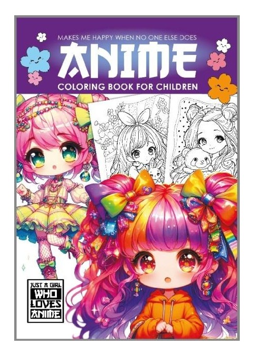 Fresh Kolorowanka A4 Anime Dla Dzieci purpurowa