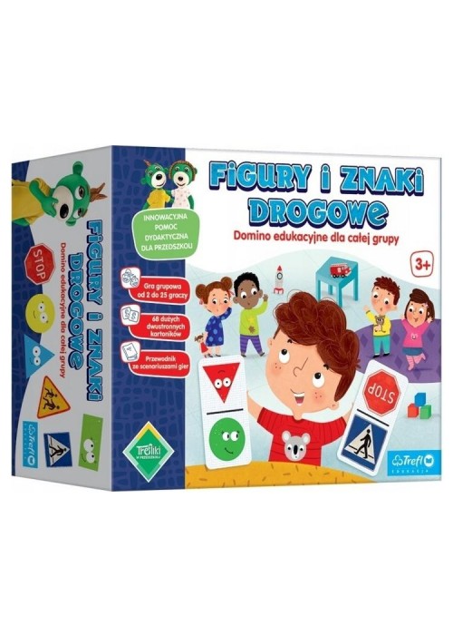Domino - figury i znaki drogowe gra dla grup TREFL