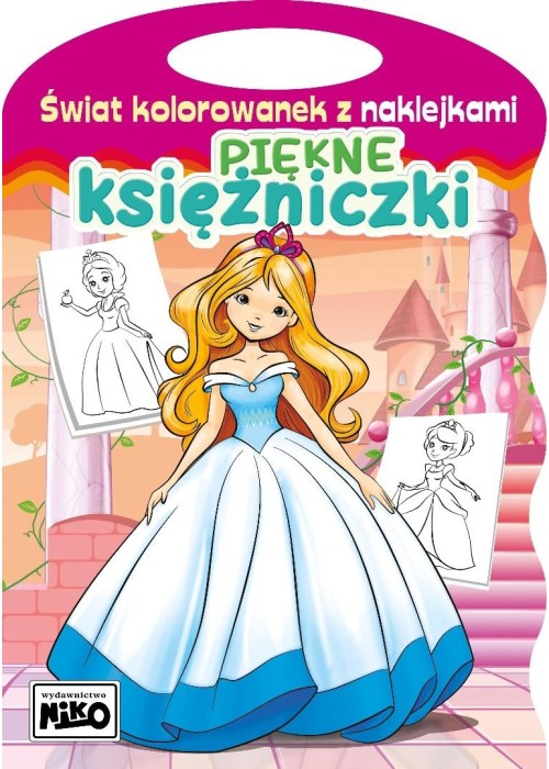 Świat kolorowanek z naklejkami. Piękne księżniczki