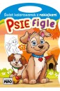 Świat kolorowanek z naklejkami. Psie figle