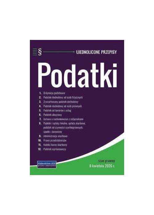 Podatki - ujednolicone przepisy