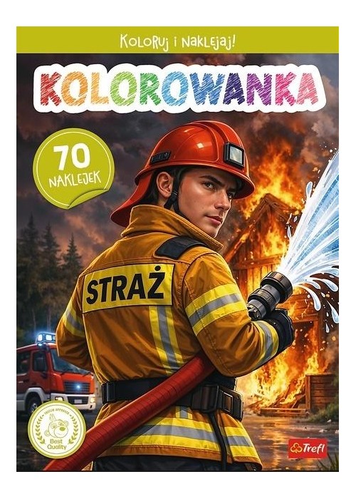 Strażak OSP Kolorowanka z naklejkami TREFL