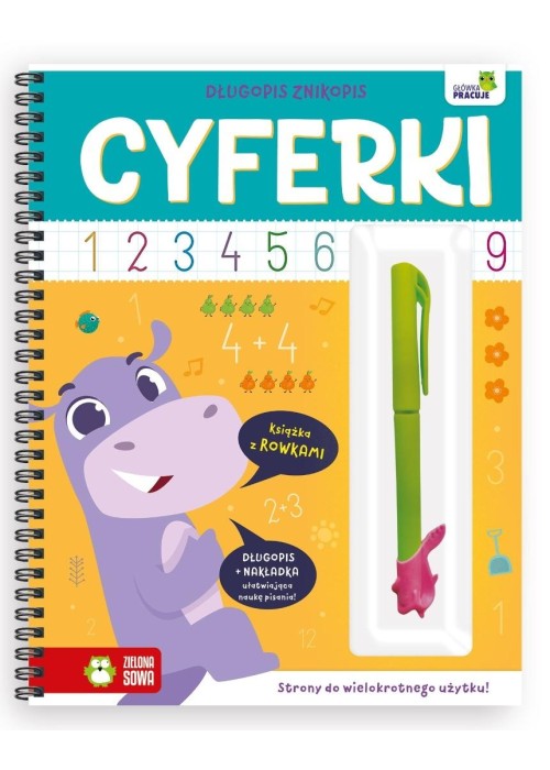 Długopis znikopis. Cyferki